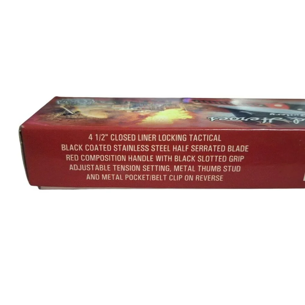 Homeland Heroes Frost Cutlery Knife 16654FF‎ 4.5 Inch Closed Locking Tactical